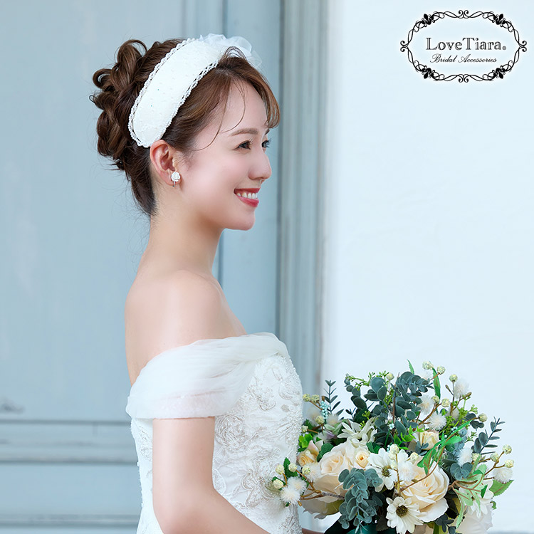 ヘッドドレス【サブリナ】髪飾り・花冠 ボンネ｜ブライダル