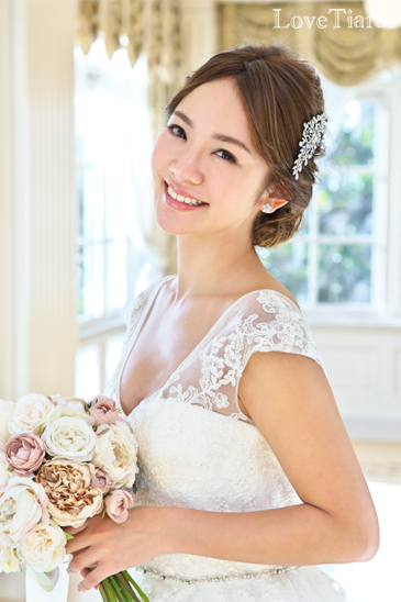 着用イメージ ヘッドドレス ウエディング 結婚式