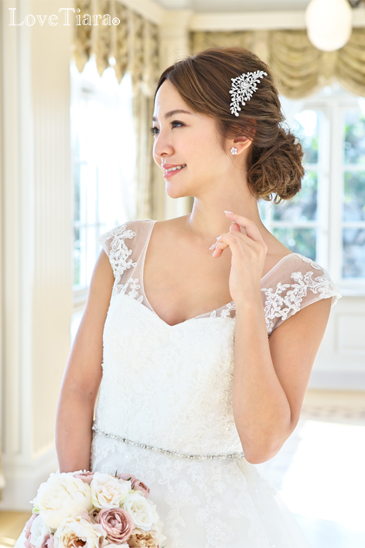 着用イメージ ヘッドドレス ウエディング 結婚式