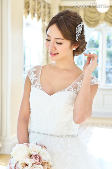 着用イメージ ヘッドドレス ウエディング 結婚式