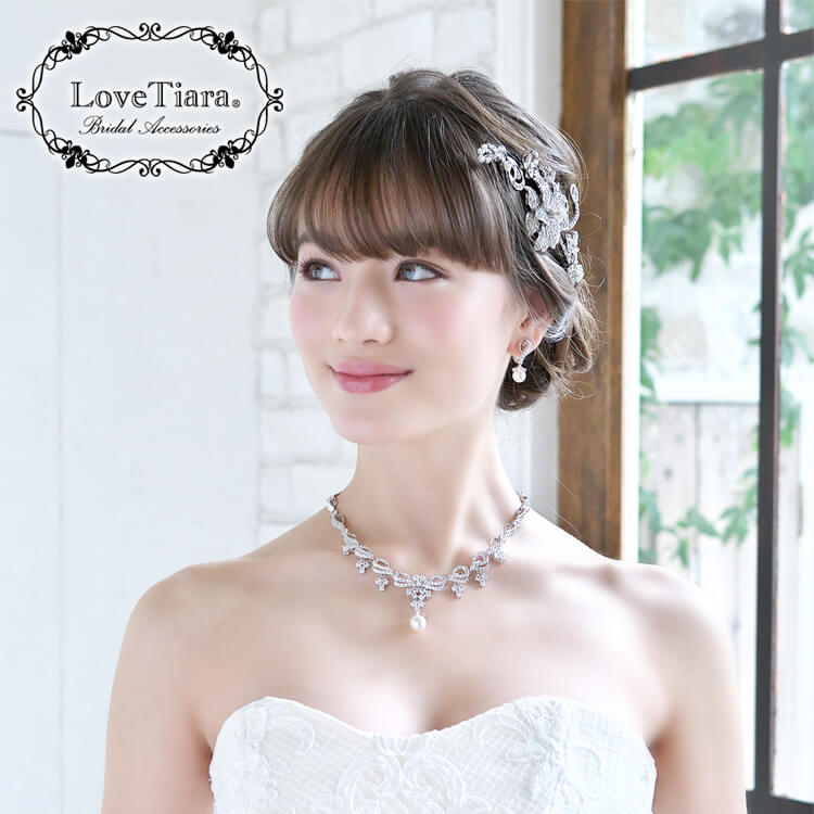 ヘッドドレス オリヴィア 髪飾り 花冠 サイドコーム ヘアピン セール アウトレット ブライダル ウェディングアクセサリー通販 ラブティアラ