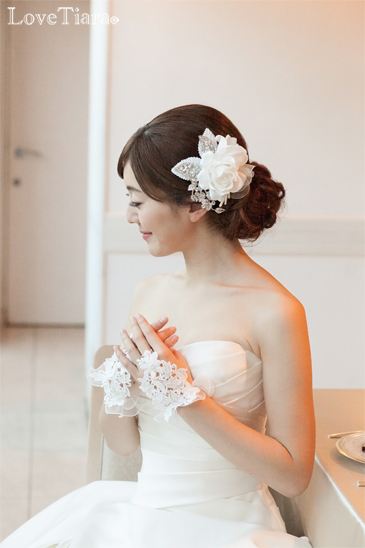 着用イメージ ヘッドドレス ウエディング 結婚式
