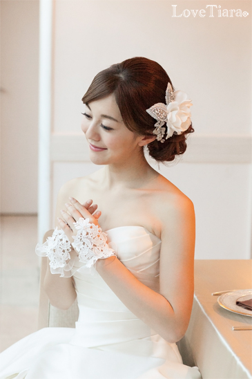 着用イメージ ヘッドドレス ウエディング 結婚式