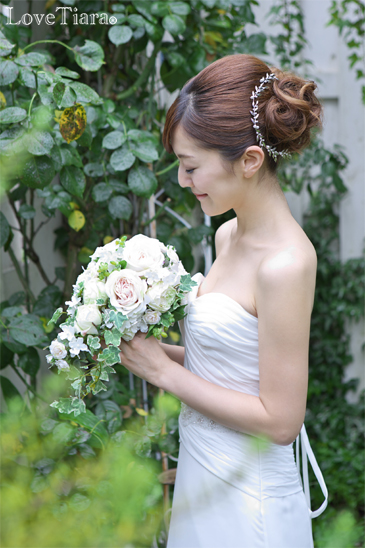 結婚式 ブライダル ウェディング ヘッドドレス リーフ 葉 ボタニカル ナチュラル バックカチューシャ