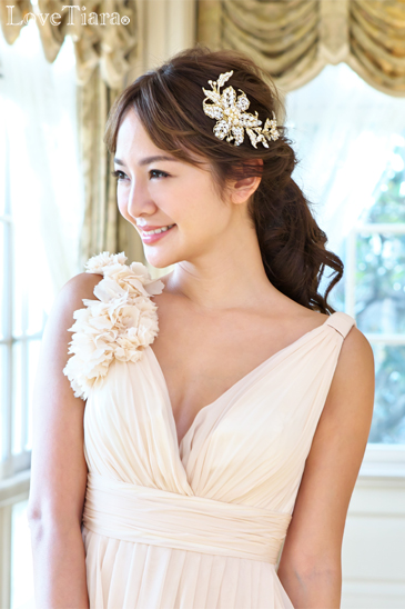 着用イメージ ヘッドドレス ウエディング 結婚式