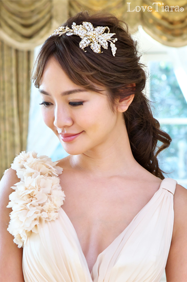 着用イメージ ヘッドドレス ウエディング 結婚式