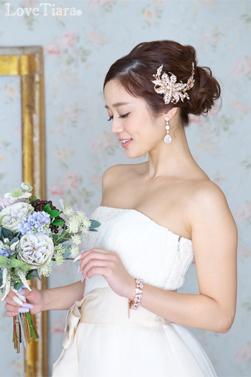 着用イメージ ヘッドドレス ウエディング 結婚式