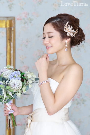 着用イメージ ヘッドドレス ウエディング 結婚式