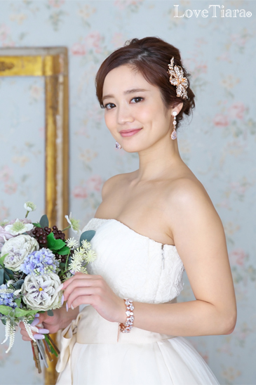 着用イメージ ヘッドドレス ウエディング 結婚式