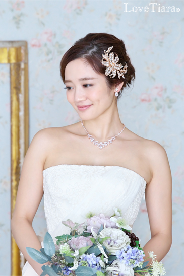 着用イメージ ヘッドドレス ウエディング 結婚式