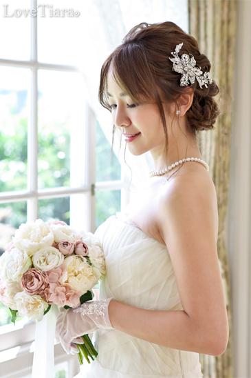 着用イメージ ヘッドドレス ウエディング 結婚式