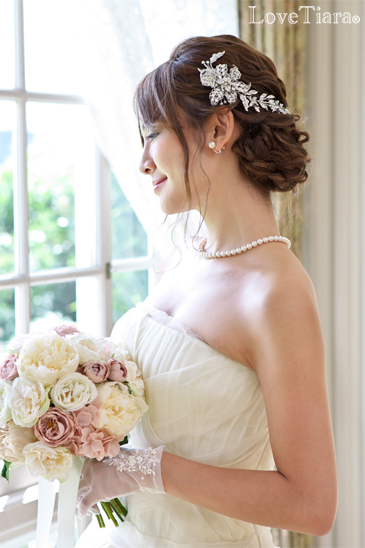 着用イメージ ヘッドドレス ウエディング 結婚式