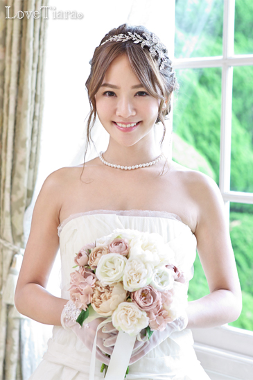 着用イメージ ヘッドドレス ウエディング 結婚式
