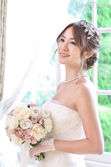 着用イメージ ヘッドドレス ウエディング 結婚式
