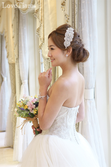着用イメージ ヘッドドレス ウエディング 結婚式