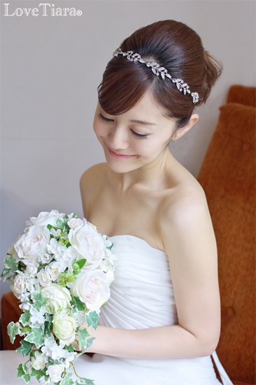 着用イメージ ヘッドドレス ウエディング 結婚式