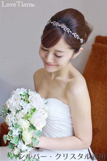 着用イメージ ヘッドドレス ウエディング 結婚式
