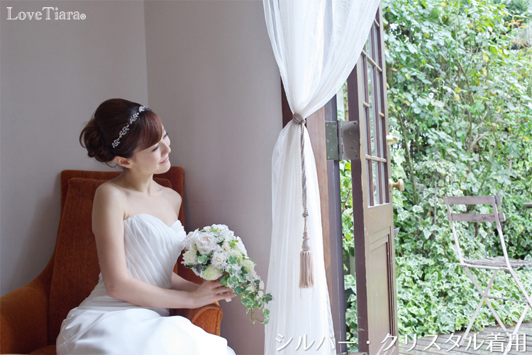着用イメージ ヘッドドレス ウエディング 結婚式
