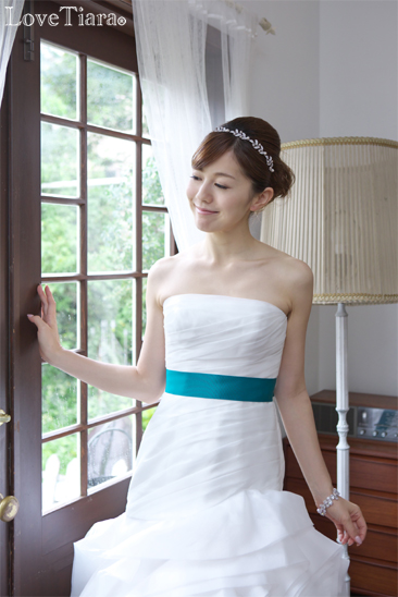 着用イメージ ヘッドドレス ウエディング 結婚式