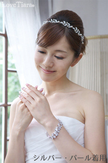 着用イメージ ヘッドドレス ウエディング 結婚式