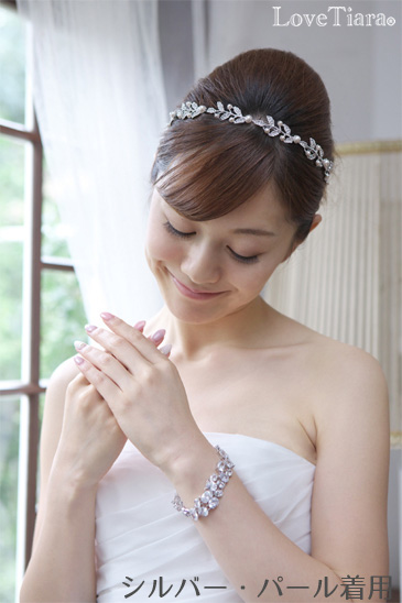 着用イメージ ヘッドドレス ウエディング 結婚式