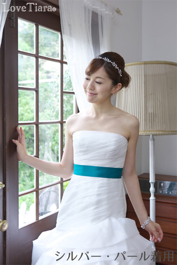 着用イメージ ヘッドドレス ウエディング 結婚式