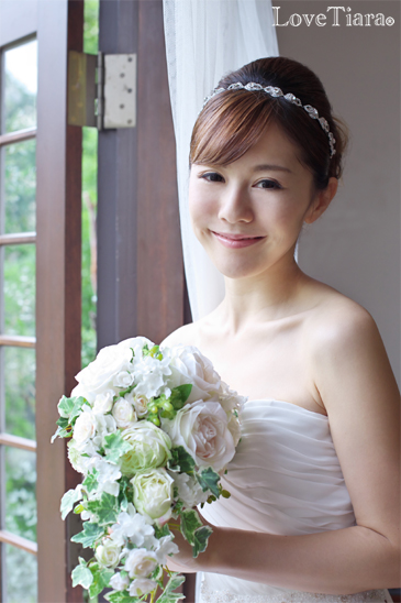 着用イメージ ヘッドドレス ウエディング 結婚式