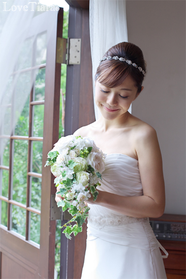 着用イメージ ヘッドドレス ウエディング 結婚式