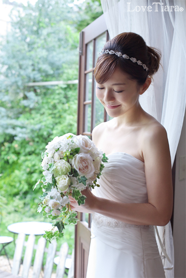 着用イメージ ヘッドドレス ウエディング 結婚式