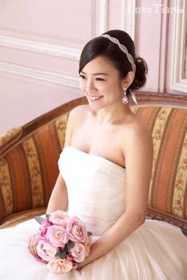 着用画像 カチューム リボンカチューシャ ウェディング 結婚式