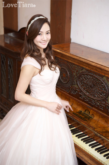 着用画像 カチューム リボンカチューシャ ウェディング 結婚式