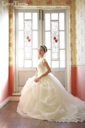着用画像 カチューム リボンカチューシャ ウェディング 結婚式