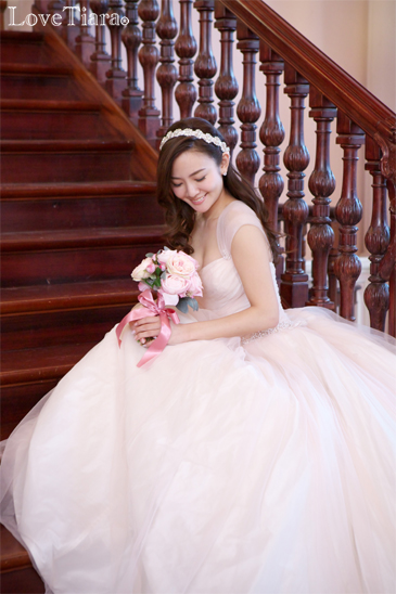 着用画像 カチューム リボンカチューシャ ウェディング 結婚式