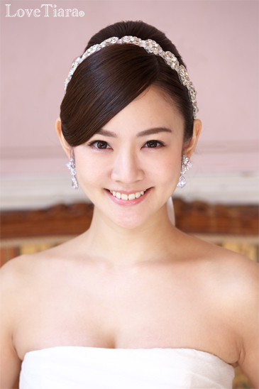 着用画像 カチューム リボンカチューシャ ウェディング 結婚式