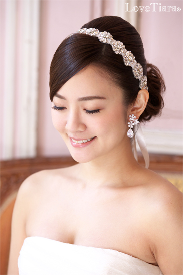 着用画像 カチューム リボンカチューシャ ウェディング 結婚式