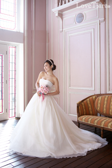 着用画像 カチューム リボンカチューシャ ウェディング 結婚式