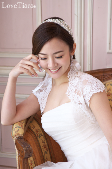 着用画像 カチューム リボンカチューシャ ウェディング 結婚式