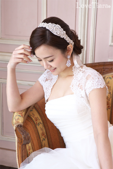 着用画像 カチューム リボンカチューシャ ウェディング 結婚式