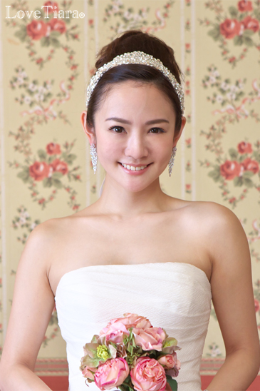 着用画像 カチューム リボンカチューシャ ウェディング 結婚式