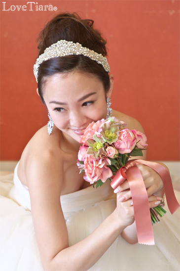 着用画像 カチューム リボンカチューシャ ウェディング 結婚式