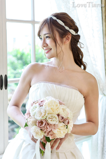 着用イメージ ヘッドドレス ウエディング 結婚式