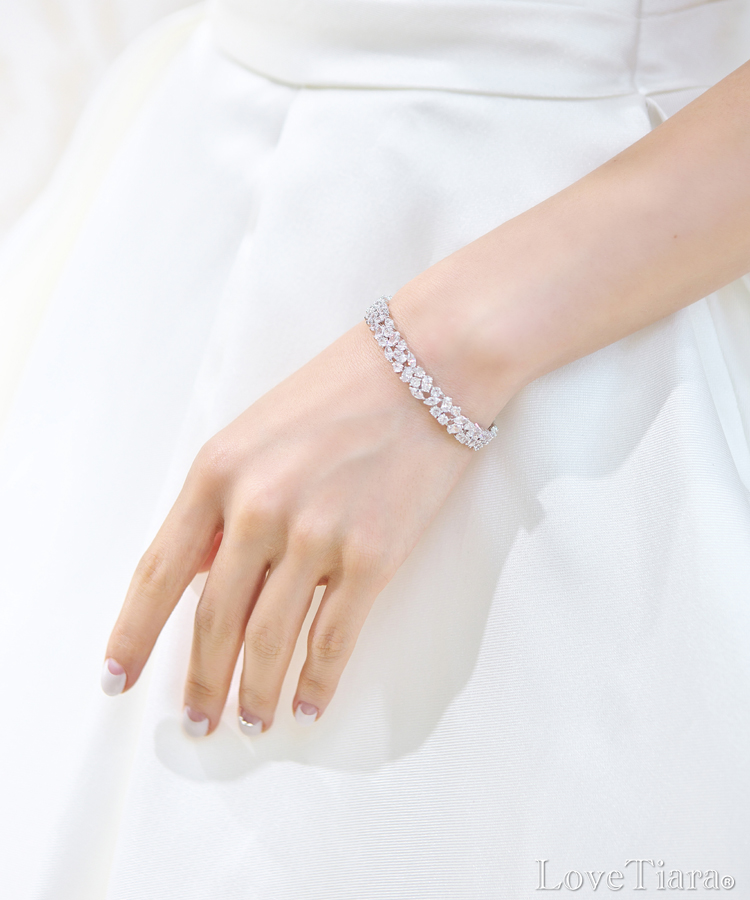 ブレスレット バングル ビジュー ウェディング 結婚式