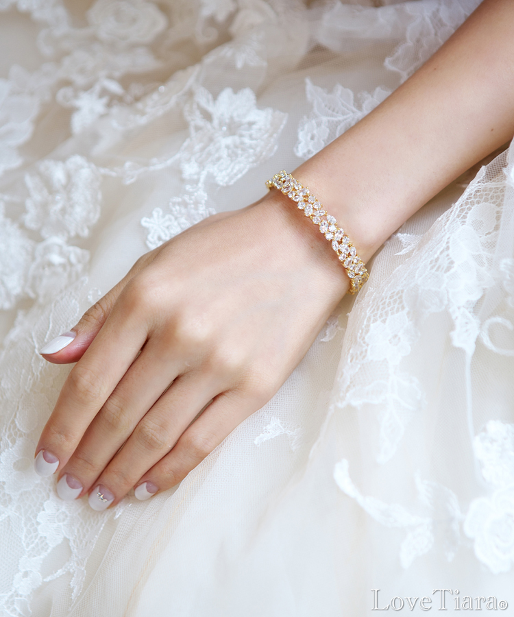 ブレスレット バングル ビジュー ウェディング 結婚式