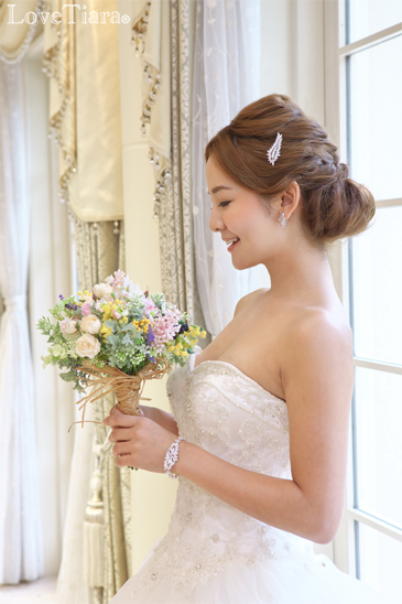 着用イメージ ヘッドドレス ウエディング 結婚式