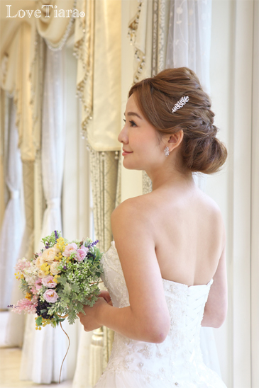 着用イメージ ヘッドドレス ウエディング 結婚式