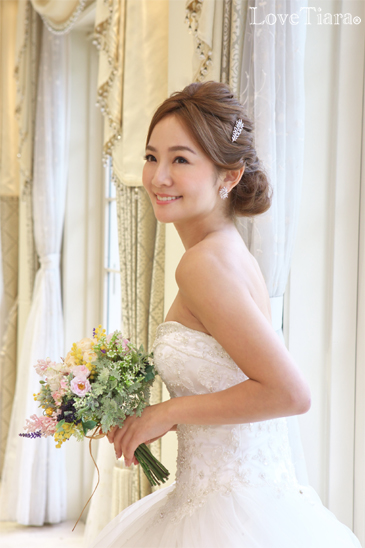 着用イメージ ヘッドドレス ウエディング 結婚式