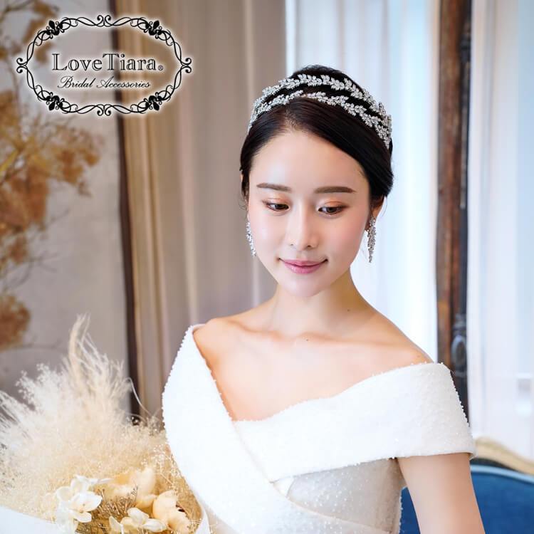 kヘアアクセサリー イヤリング ピアスセット☆ウェディング 結婚式ヘッドドレス 通販