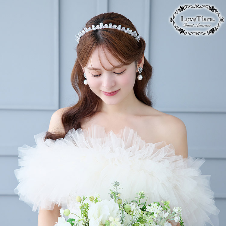 クレアジルコニアティアラ 通信販売ブライダルウェディング通販 髪飾り