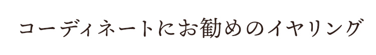 コーディネートにおすすめのイヤリング