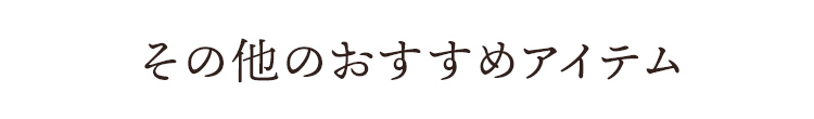 その他のおすすめアイテム